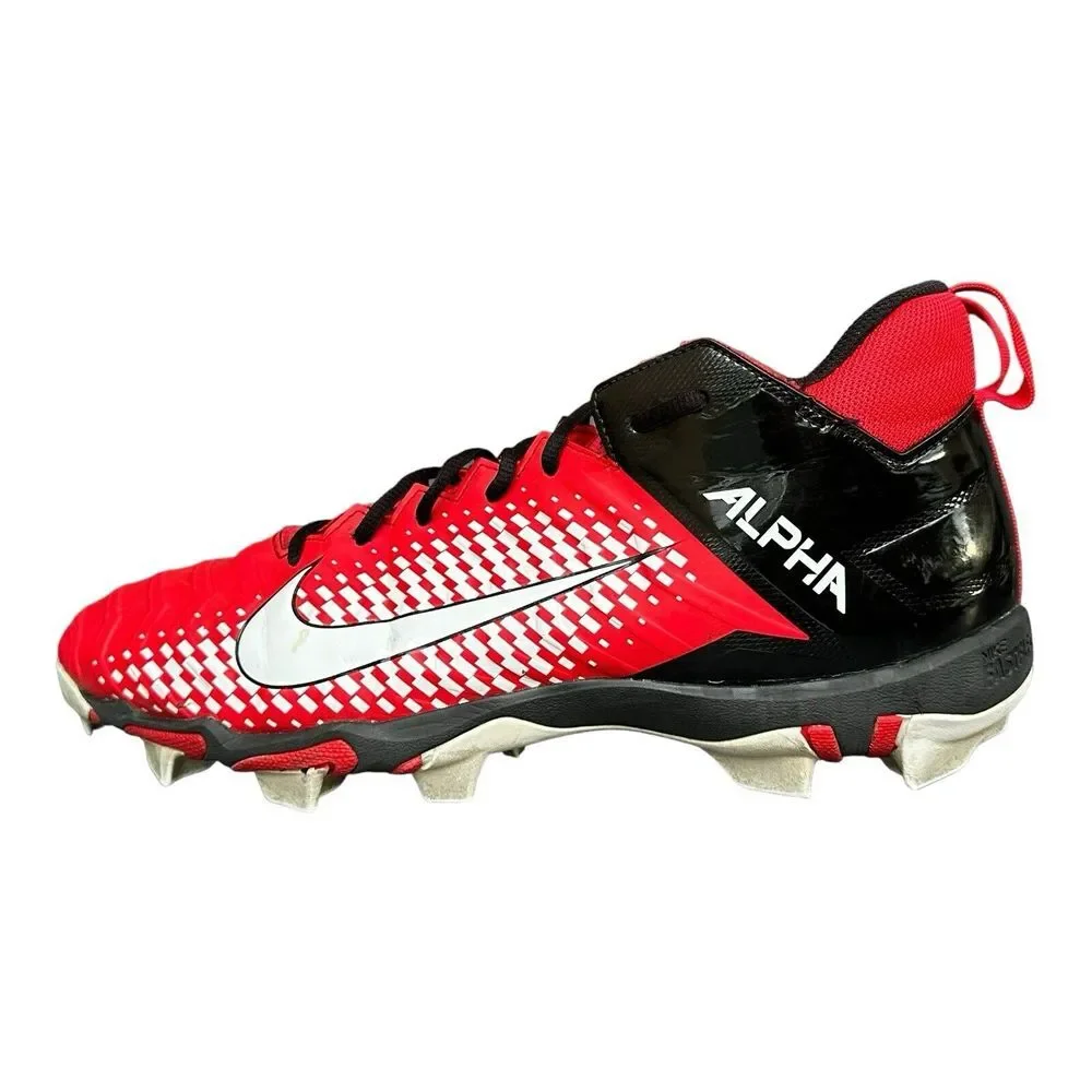 Nike Mens Alpha Menace 2 Shark AQ7653-001 Orange Football Cleats Shoes‎ Size 12